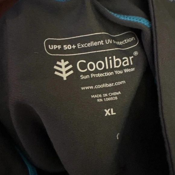 Coolibar UPF 50+ Full Zip Rash Guard Activewear Top in Gray Men's Size XL - Picture 4 of 4